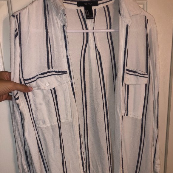 Forever 21 Tops - Forever 21 Long Button-Down Women's Blouse